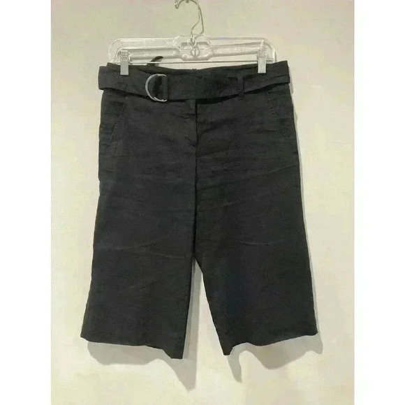 Theory Bermuda black linen blend shorts size 2 - Picture 1 of 4